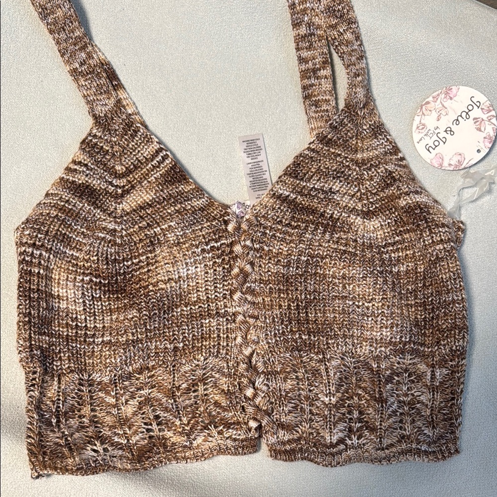 Brown Knit Women's Top
